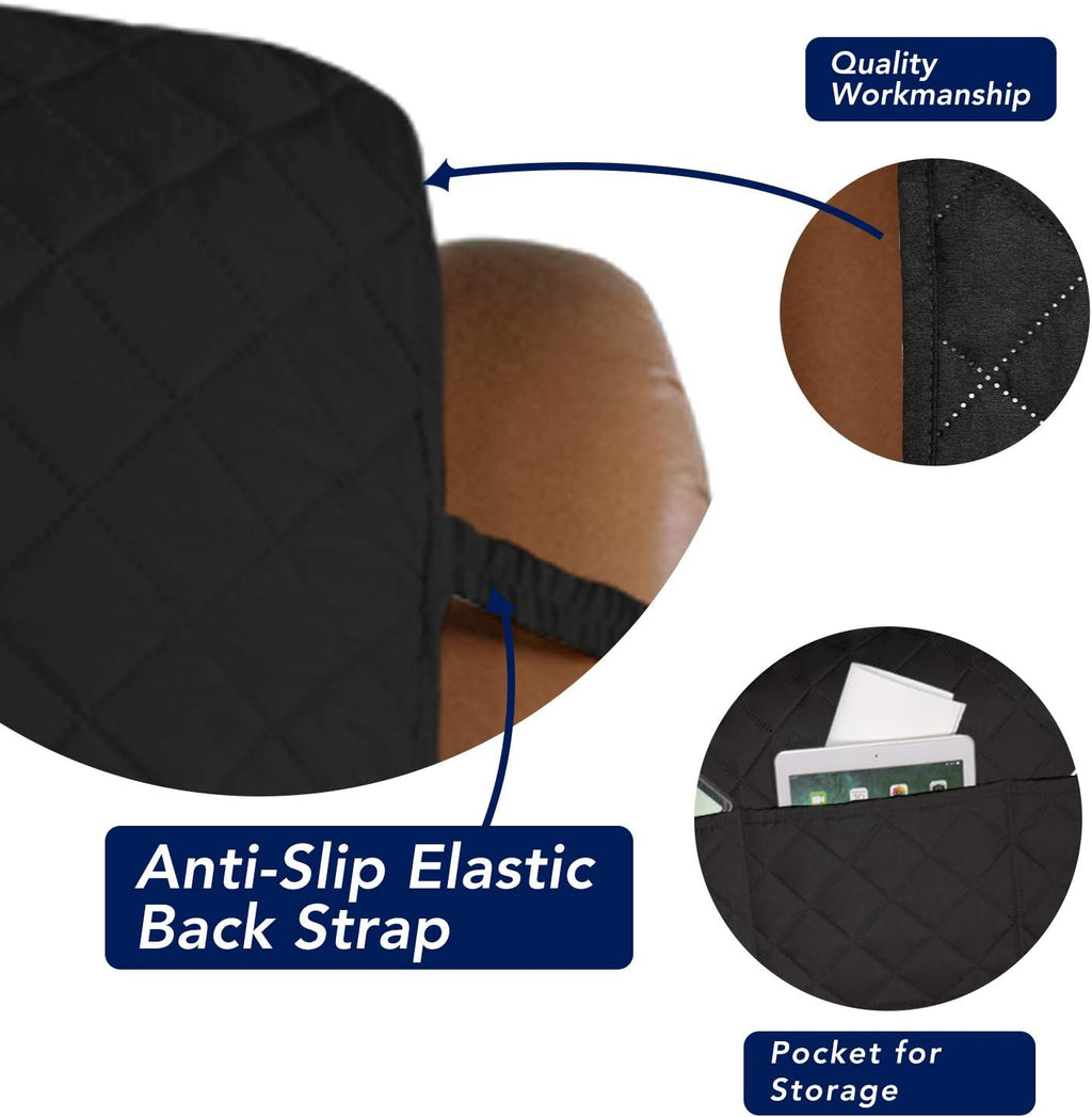 PureFit Reversible Quilted Oversized Recliner Sofa Cover, Water Resistant Furniture Protector