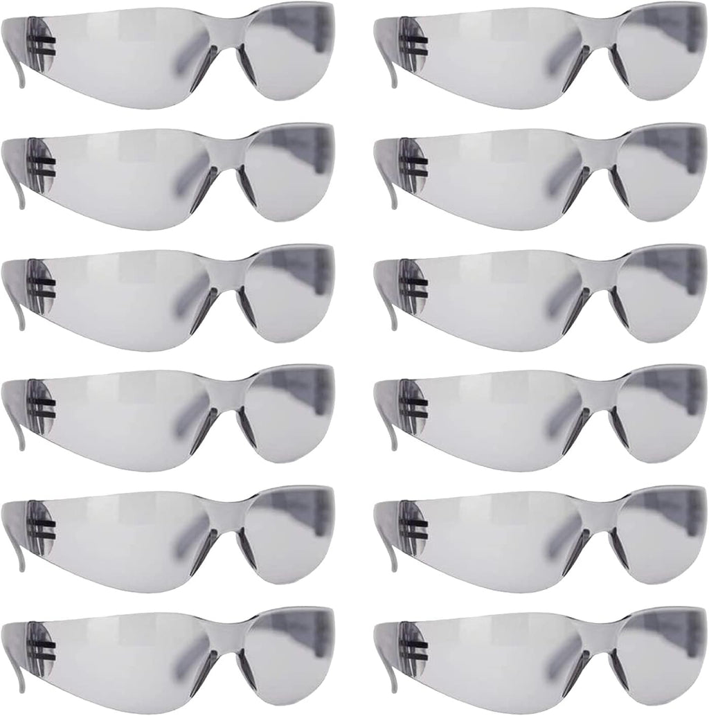 BISON LIFE Safety Glasses - Scratch Resistant Wrap Around Eyewear, Polycarbonate ANSI Z87.1 Impact