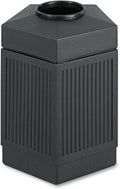 Safco Canmeleon Outdoor-Indoor Open Top Pentagon Trash Can 9486BL, Black, Decorative Fluted Panels
