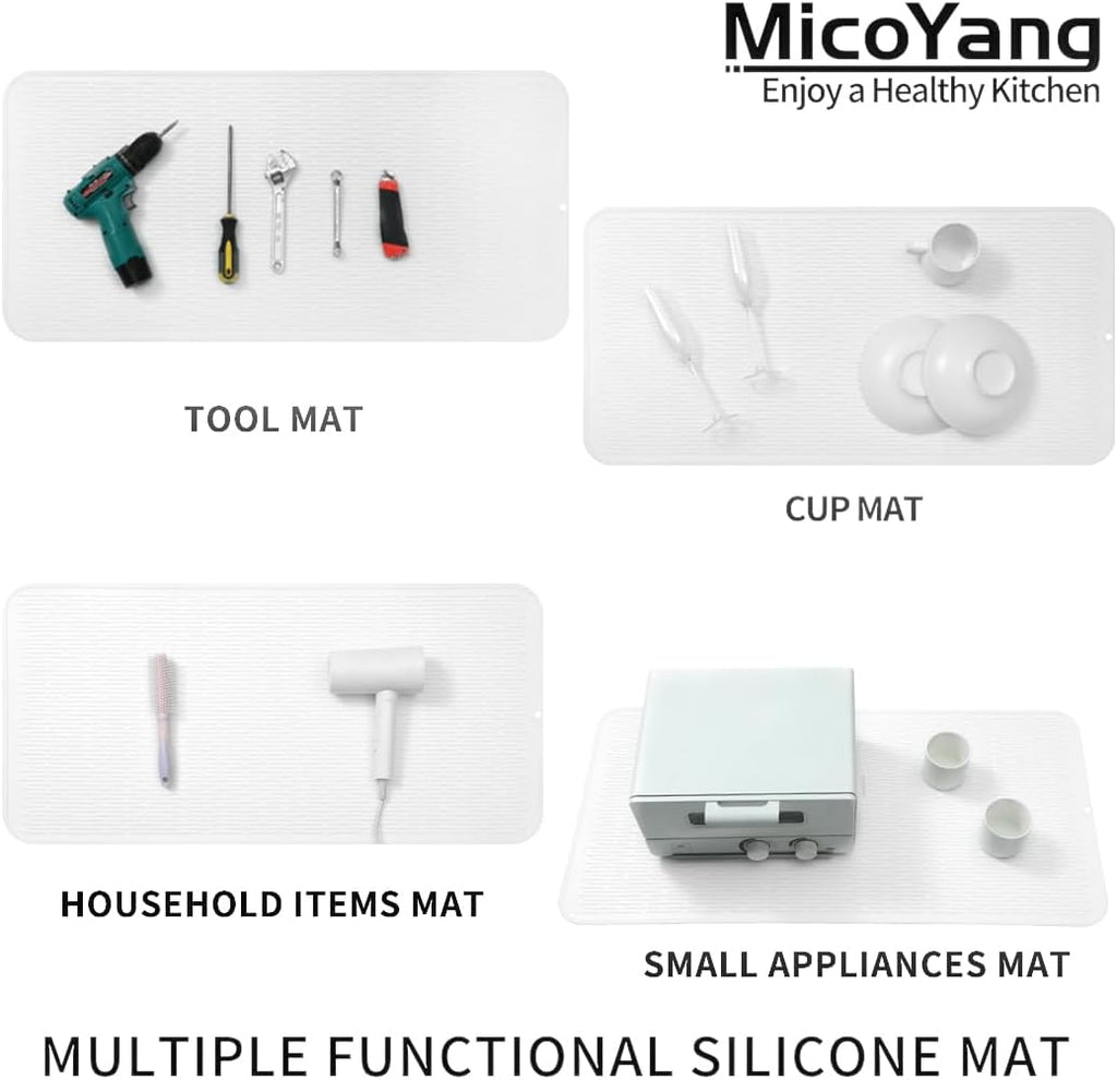 Silicone Dish Drying Mat for Multiple Usage,Easy clean,Eco-friendly,Heat-resistant Silicone Mat for