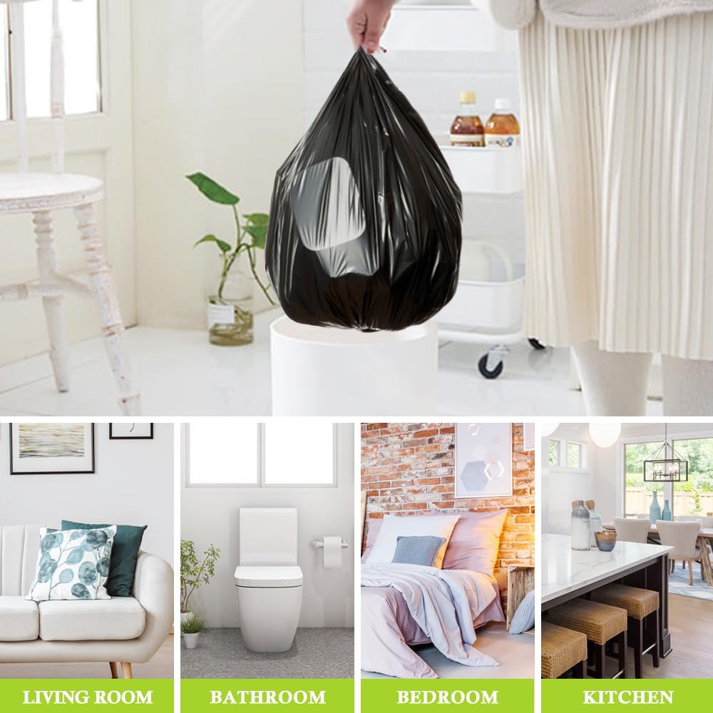 3 Gallon 120 Counts (fit 2.6-3.3 Gal) Small Trash Bags Garbage Bags by RayPard, 10-12 Liter Waste