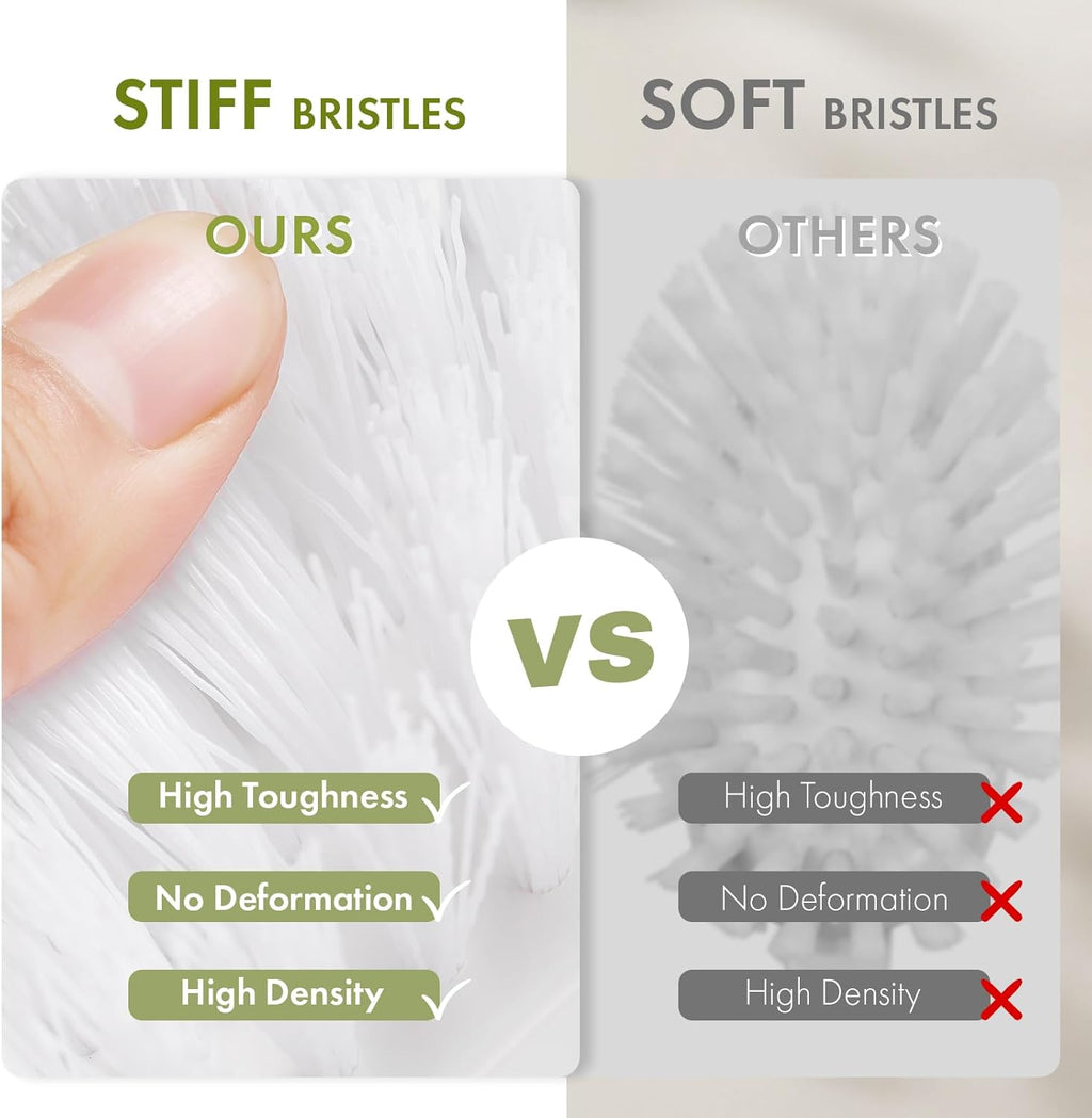 Amazer Scrub Brush for Cleaning Comfort Grip Shower Scrubber Flexible Stiff Bristles with Handle