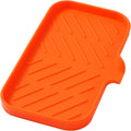 Silicone Bathroom Soap Dishes with Drain Spout-Bathroom and Kitchen Sink Organizer,Sponge