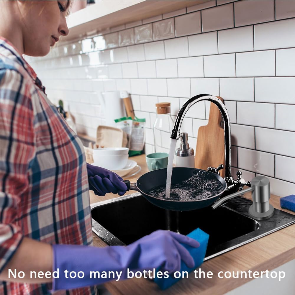 Soap Dispenser for Kitchen Sink, in Sink Soap Dispenser Pump, 47" Silicone Extension Tube Connect