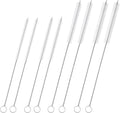 Reusable Straw Cleaner Brush Set - 8PCS Extra Long 12 inch Metal Straw Cleaning Brushes for