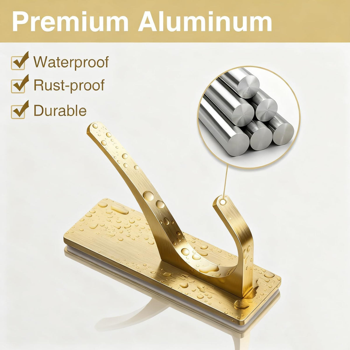 pickpiff Self Adhesive Coat Hooks for Hanging, Heavy Duty Stainless Double Wall Hook for Towel