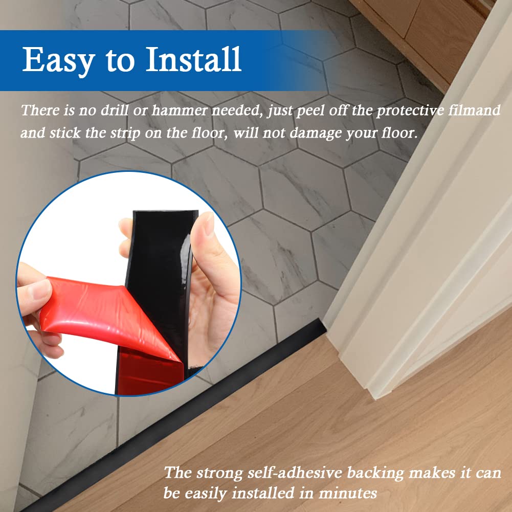 Floor Transition Strip Self Adhesive Floor Cover Strips Laminate 2" Wide Vinyl Flat Divider
