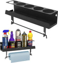 UNITEDPOWER 5 Aerosol Spray Can/Paper Towel Holder, Paint Bottle Storage Rack, Steel Wall Mount