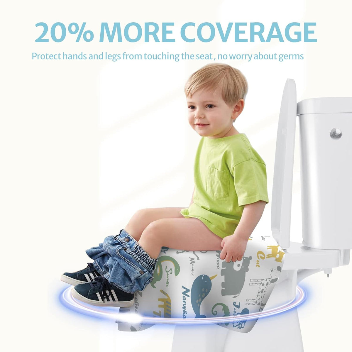 Blissful Diary 30 Pcs Toilet Seat Covers Disposable for Toddlers & Adults, Extra Large Waterproof