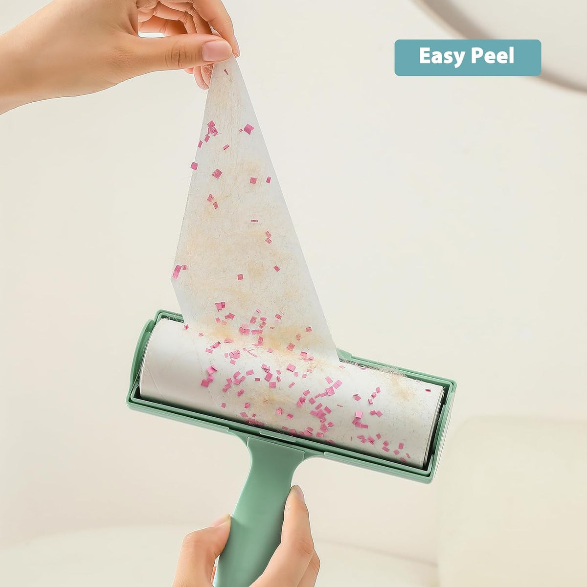 Large Lint Roller with Refills for Pet Hair Removal Extra Sticky 6.3 inch Wide Surface Lint Roller