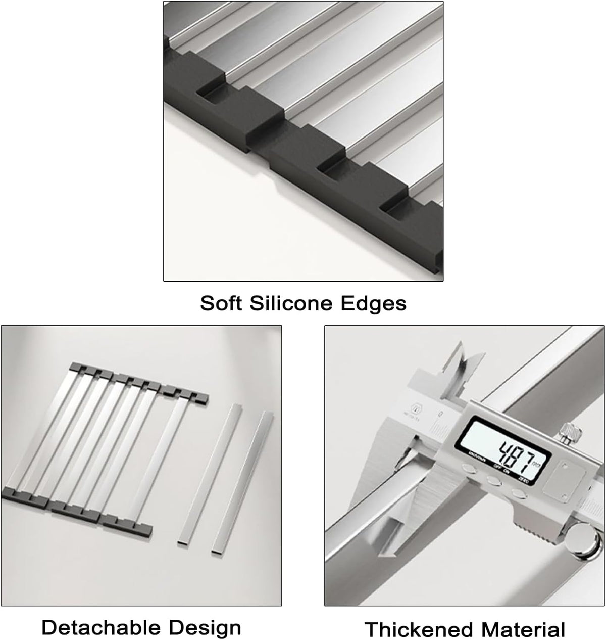 Foldable Dish Drying Rack for Kitchen Sink, Over The Sink Dish Drying Rack, Counter Storage Rack