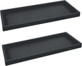 Countertop and Vanity Tray - 2 PC Large 11.7" Silicone Bathroom Trays, Counter Organizer, Dish Soap