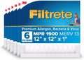 Filtrete 12x12x1 AC Furnace Air Filter, MERV 13, MPR 1900, Premium Allergen, Bacteria & Virus