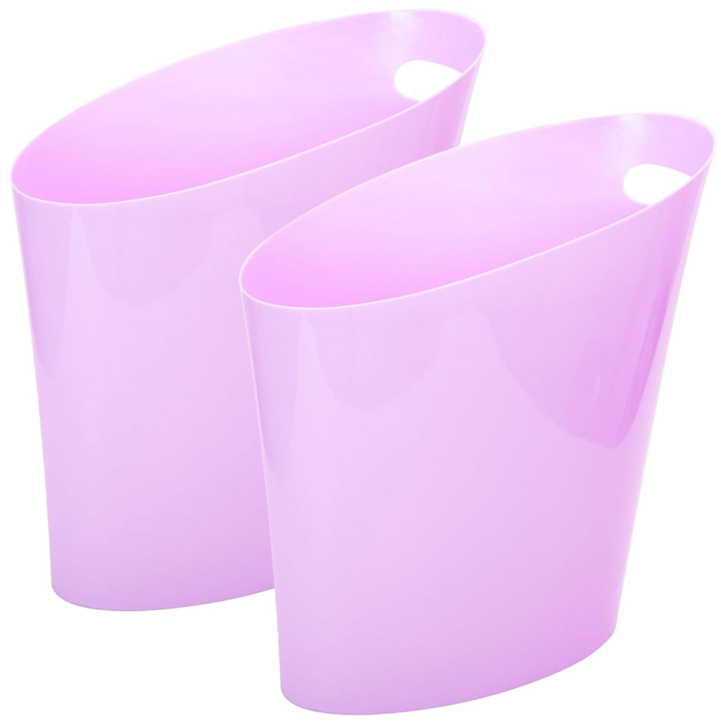Youngever 2 Gallon Slim Trash Can, Plastic Garbage Container Bin, Small Trash Bin with Handles for