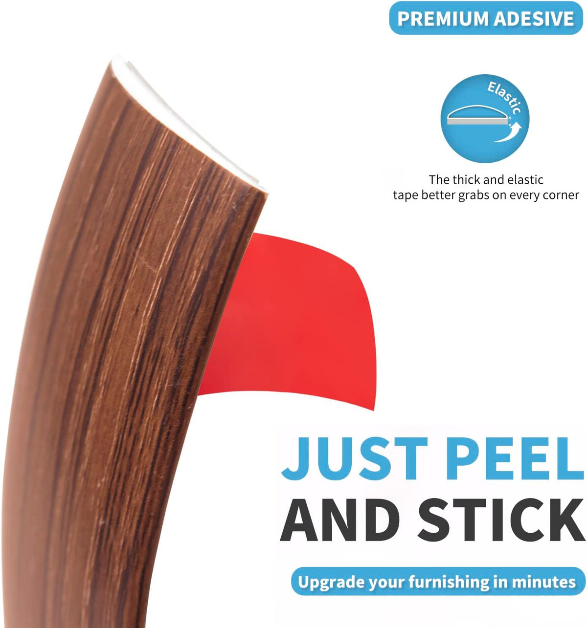 Art3d 10 FT Self Adhesive Vinyl Floor Transition Strip, Laminate Floor Strip Floor Flat Divider