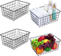 Kitchen Wire Baskets Farmhouse Decor Metal Food Storage Organizer, Household Refrigerator Bin with