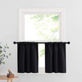 RYB HOME Black Curtains for Windows, Bathroom Curtains Small Window Drapery Blackout Privacy Drapes
