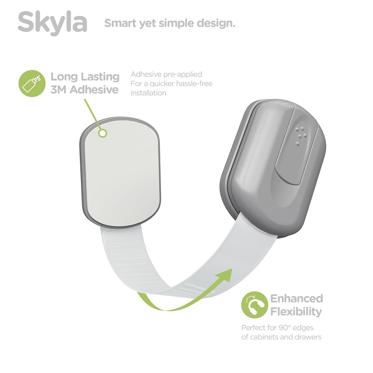 Baby Proofing Child Safety Locks (8 Pack) by Skyla Homes - The Safest, Quickest and Easiest 3M