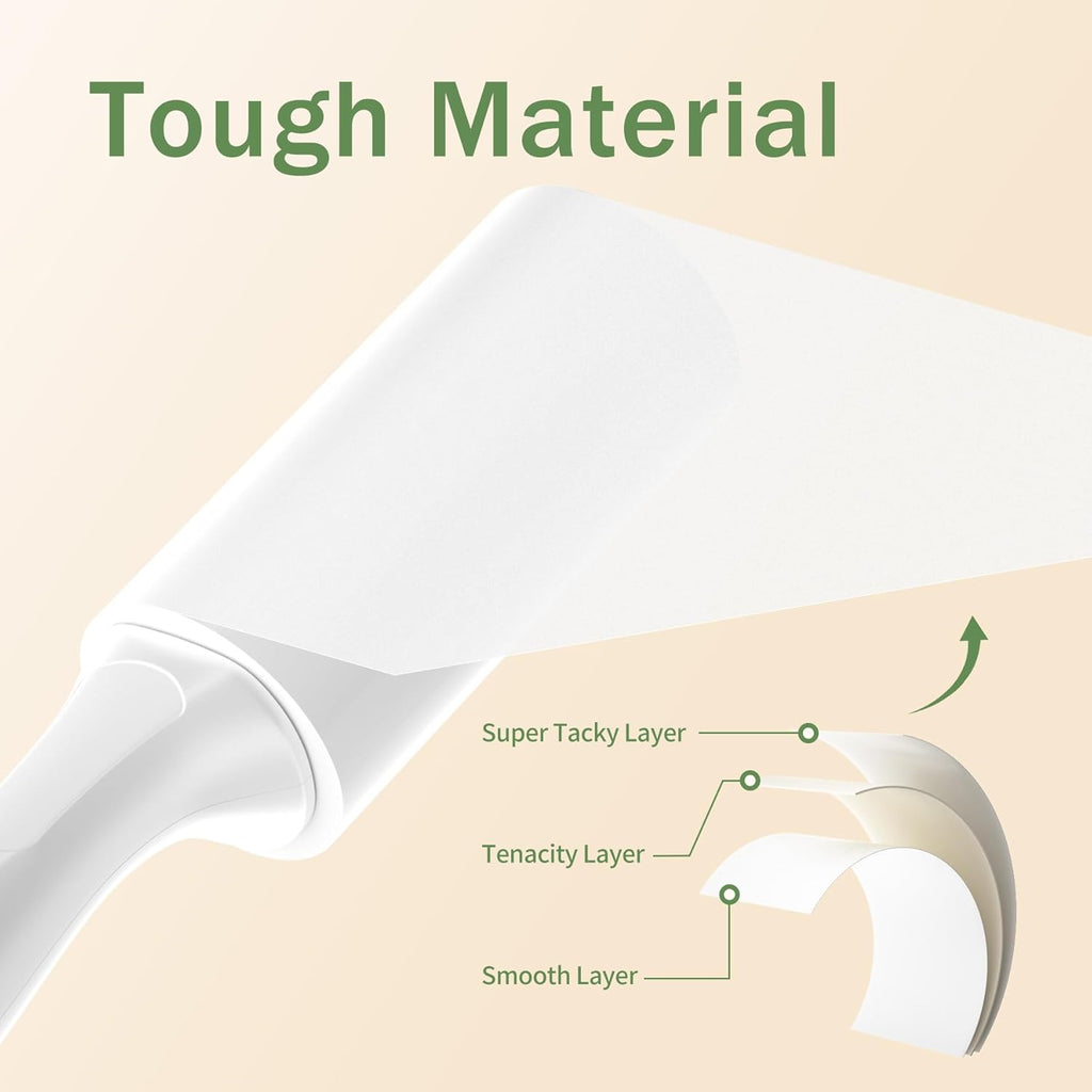 Extra Sticky Lint Roller for Pet Hairs 200 Sheets Lint Rollers for Travel 4 Pack Tough Paper, Small