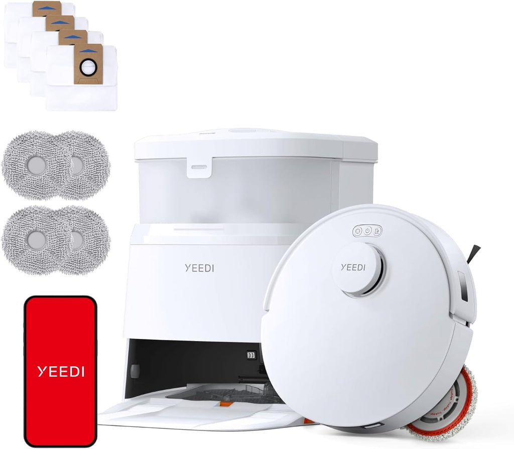 Yeedi M12 Ultra Plus Robot Vacuum and Mop, Upgrade 11800Pa Strong Suction, ZeroTangle Technology