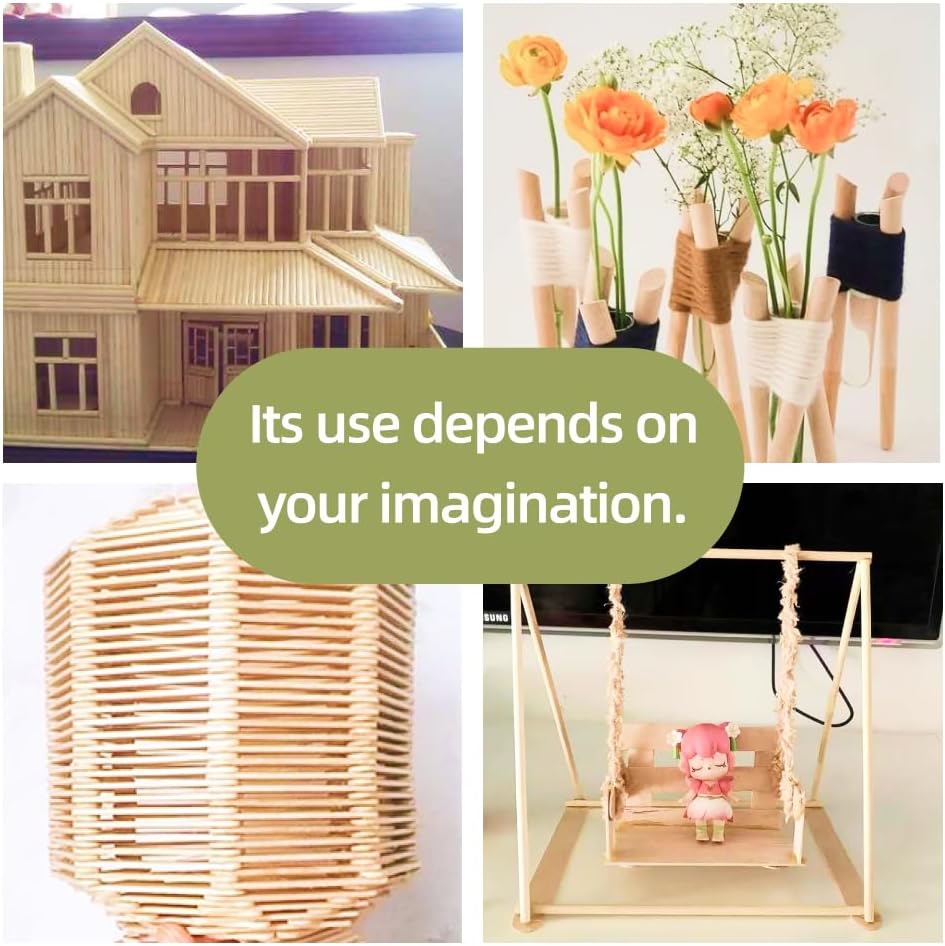 1/2 x 36 Inch 25 PCS Dowel Rods Wood Sticks Wooden Dowel Rods - Unfinished Bamboo Sticks - for