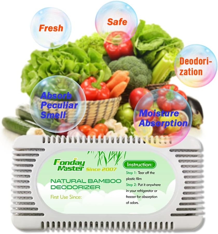 2Packs Fonday Refrigerator Deodorizer Odor Eliminator for Fridges Freezers Coolers Lunch Boxes