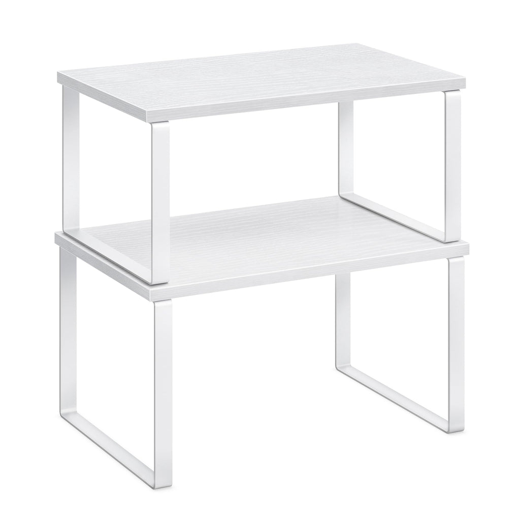 SONGMICS Cabinet Organizer Shelf, Set of 2 Kitchen Counter Shelves, Kitchen Storage, Spice Rack