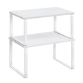 SONGMICS Cabinet Organizer Shelf, Set of 2 Kitchen Counter Shelves, Kitchen Storage, Spice Rack