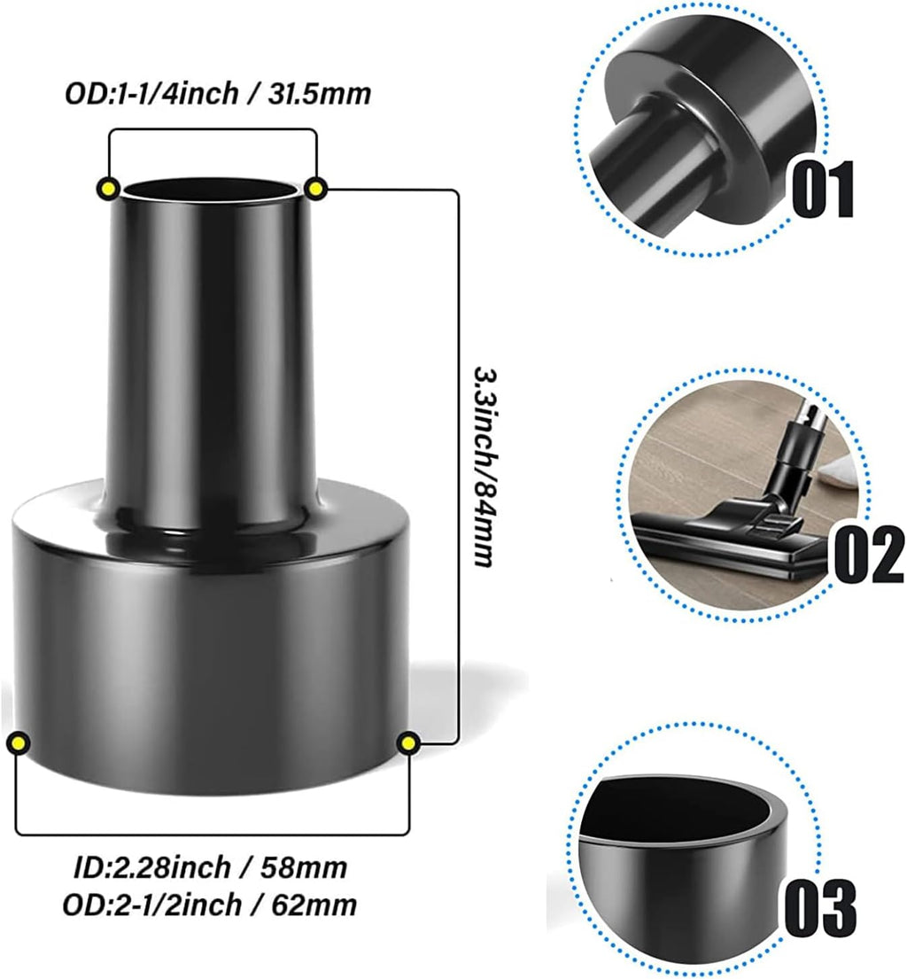 12 Pcs Universal Vacuum Attachments for Shop Vac Accessories, 1 1/4" to 2 1/2" Vacuum Cleaning