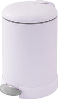 Glad Small Trash Can, 1.2 Gallon | Round Stainless Steel Garbage Bin with Soft Close Lid & Step