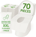 Individually Wrapped XXL Toilet Seat Covers Disposable Flushable for Travel (30 Pack), Full