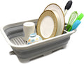 SAMMART 12L (3.17 Gallon) Collapsible Dish Drainer with Swivel spout - Foldable Drying Rack Set