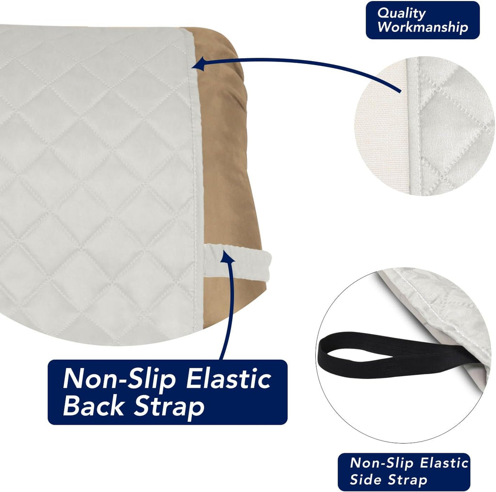 PureFit Reversible Quilted Sofa Cover, Water Resistant Slipcover Furniture Protector, Washable