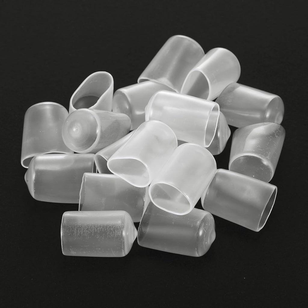 uxcell 20pcs Rubber End Caps Protective Caps 20mm ID Vinyl PVC Round Tube Bolt Cap Cover Screw