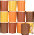 SHOWIN Thick Candle Jars for Making Candles 12 Pcs, 7 OZ Empty Jars with Wood Lids for Candle