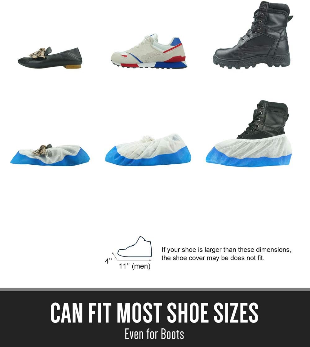 Ohana 1st Hybrid Shoe Covers Disposable Non Slip Waterproof, MEGA Pack (50 Pack x 10, 500 PCS).