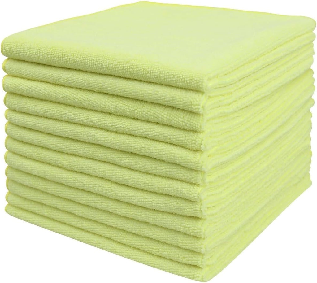 Tricol Clean Microfiber Cleaning Cloth, 16in*16in, 12 Pack Ultra-Thick Cleaning Rags, Super