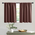 RYB HOME Rod Pocket Blackout Curtains for Bedroom Kitchen Living Room Office Light Block Energy