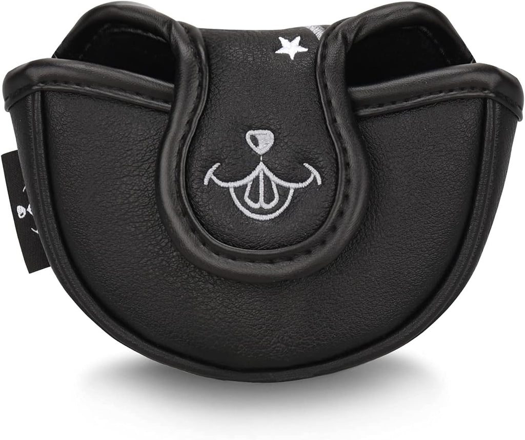 BIG TEETH Putter Cover Mallet Putter Cover Half Mallet Small Golf Headcover, Mini Club Head