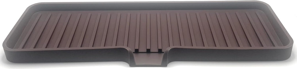 Happitasa Silicone Soap Dish Tray and Sponge Holder with Drain Chute | Bathroom and Kitchen Sink