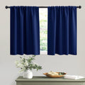 RYB HOME Kitchen Curtains 36 inch Long for Small Window Curtains Short Drapes for Bedroom, Half