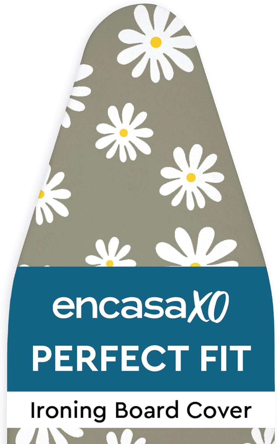Encasa XO Ironing Board Cover and Pad 57"x22" - Thick 3mm Felt Padding, Drawstring Tightening &