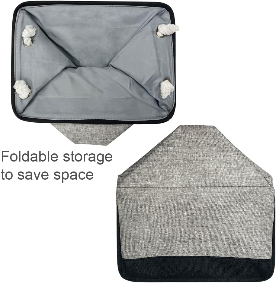 TcaFmac Organization and Storage Basket for Shelves - 16x12x12 inch Large 2 Pack Collapsible