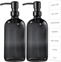 GMISUN Black Soap Dispenser, 2 Pack Hand Soap Dispensers for Bathroom, 17 Fl Oz Dish Soap Dispenser