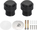 PATIKIL 2Set Round Door Stoppers, 46mm Stainless Steel Door Stop Doorstop Wedge Metal Cylinder Self