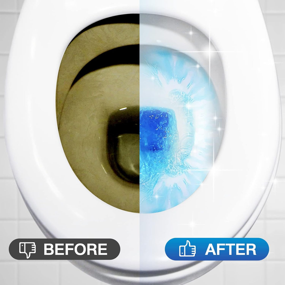 Vacplus Automatic Toilet Bowl Cleaner Tablets, Bathroom Toilet Tank Cleaner (30 PACK), VA-T165