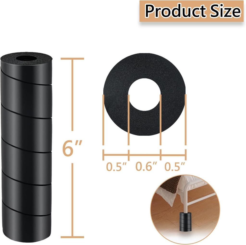 8 Pcs Bed Frame Toe Protectors, Non-Adhesive Bed Frame Leg Covers for Toe Savers, Toe Cushion for