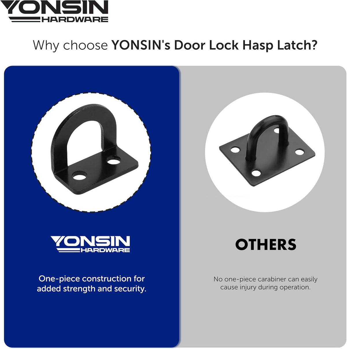 4" Door Padlock Safety Hasp Latch 2 Pcs, Door Hasp Clasp Lock Gate Shed Hasp Latch Lock for Door