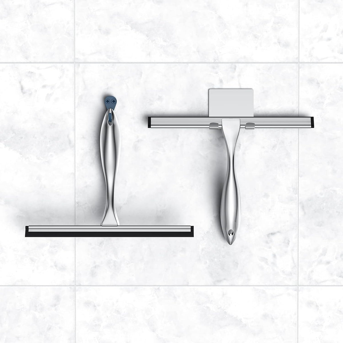 Shower Squeegee and Window Squeegee, Stainless Steel, 100% Streak-Free, Cleaner for Bathroom