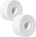 2 Pack Caulk Strip, 1.5" x 10.5Ft PVC Self Adhesive Caulk Tape, Sealing Waterproof Silicone Tape
